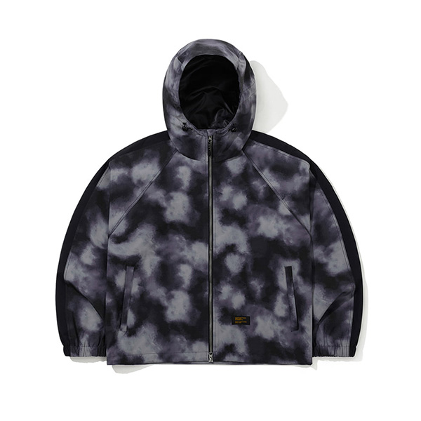 2627 큐마일 222 래글런 라인 후디드 보드복 자켓 Wash Dye Grey